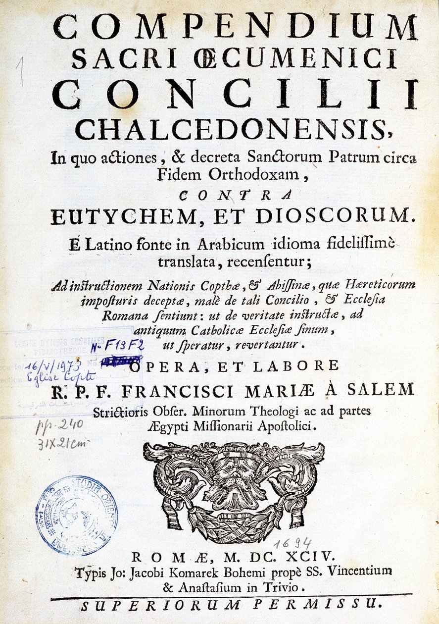 Przed „Kompendium Rady Ekumenicznej Chalcedońskiej”” autorstwa Unknown artist