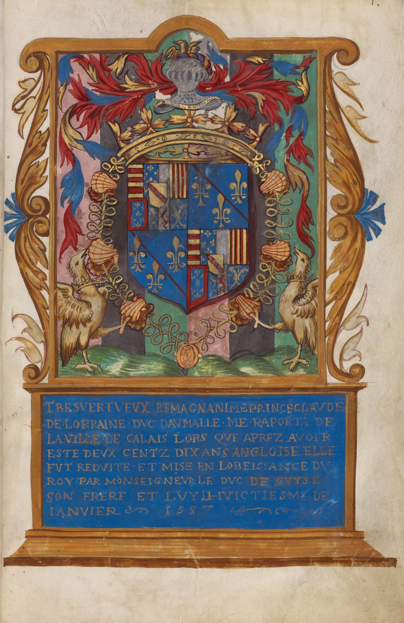 Frontispis z herbem Claude de Lorraine, Duc d