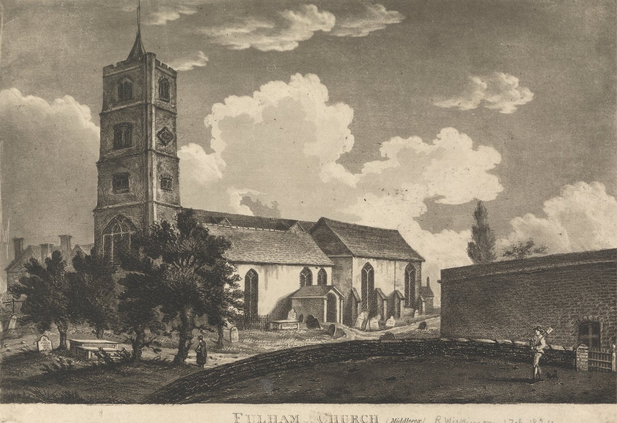 Fulham Church (Middlesex)polonês autorstwa Unknown artist
