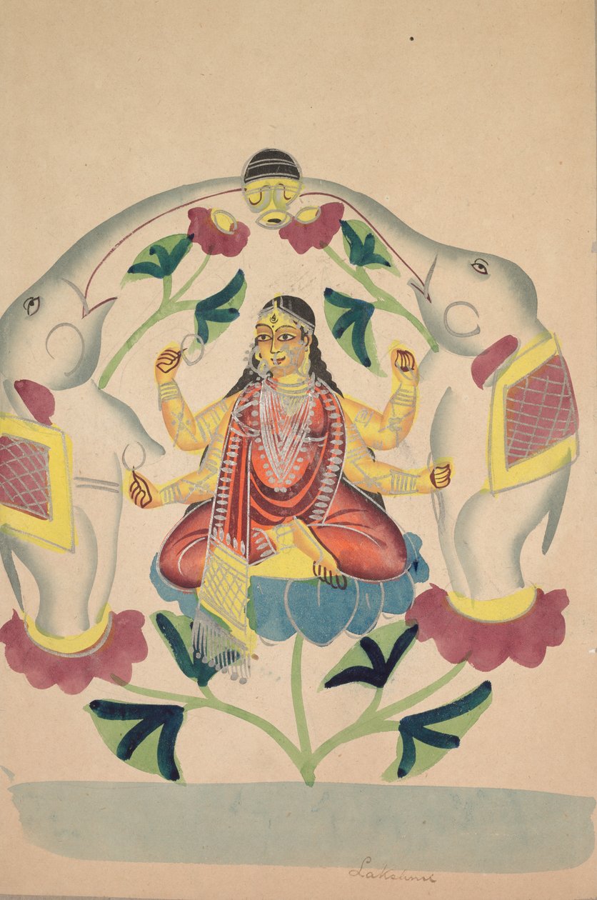 Gajalakshmi: Lakshmi ze słoniami autorstwa Unknown artist