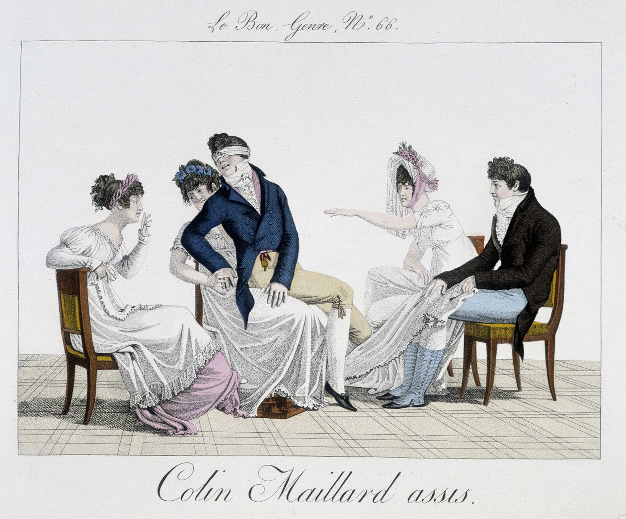 Gra: Le Colin Maillard siedzący - w „gatunku Le Bon”, nr 65 autorstwa Unknown artist