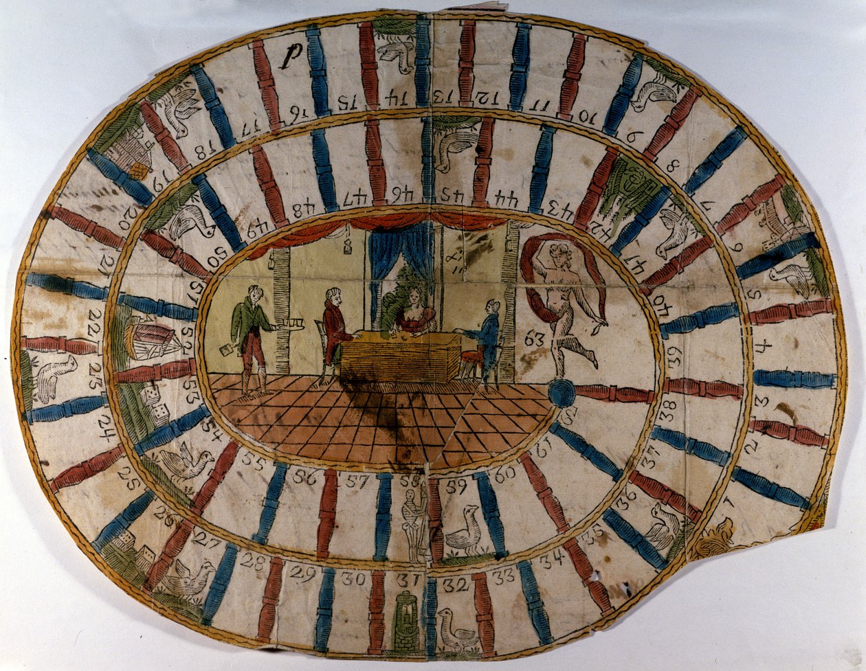 Gra w gęś z XVIII wieku. autorstwa Unknown artist