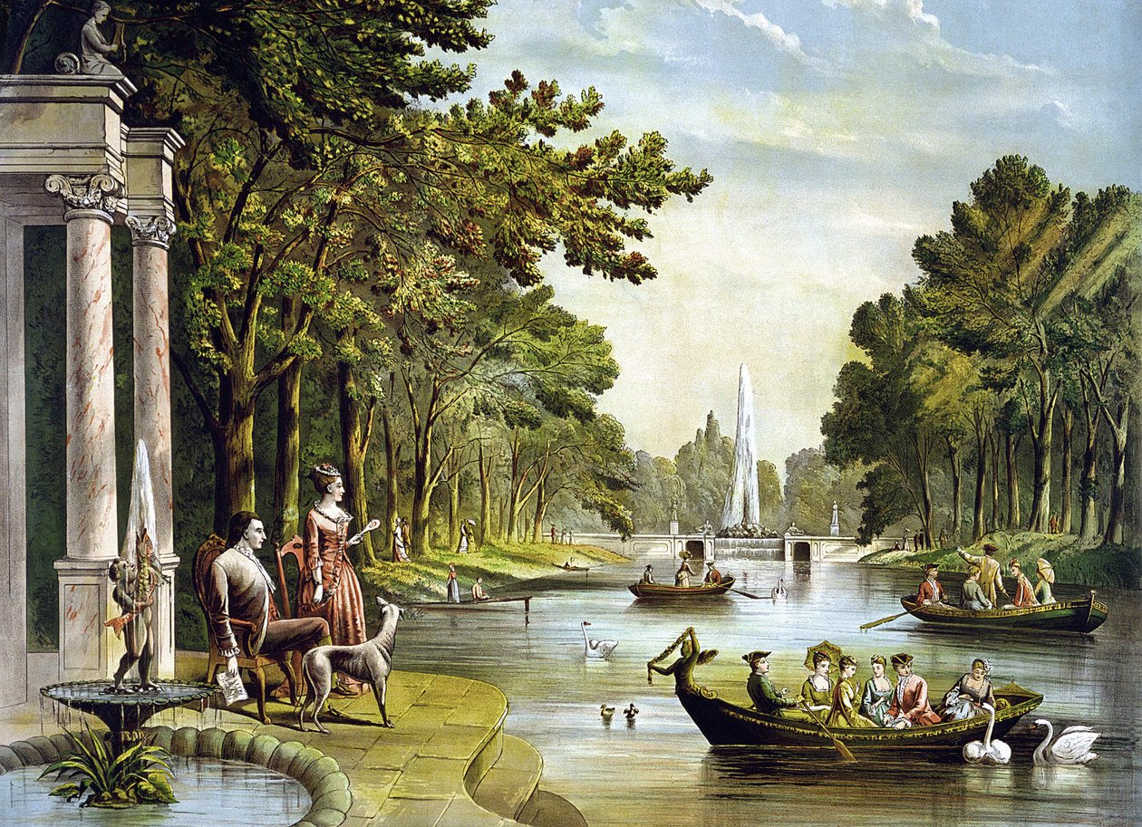 Generał La Fayette (Lafayette) (1757 - 1834) w swojej letniej rezydencji. autorstwa Unknown artist