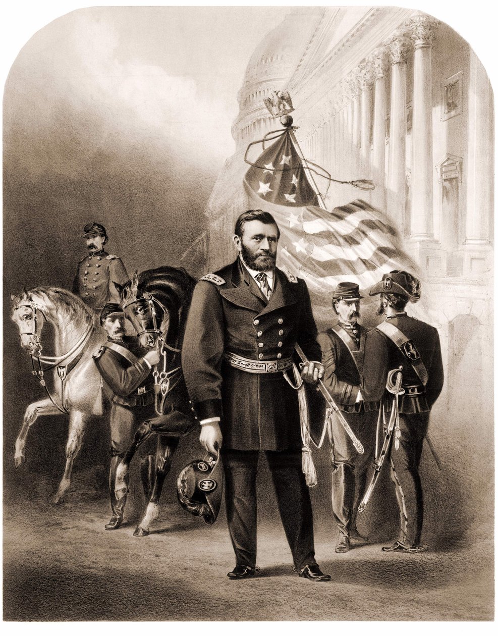 Generał Ulysses Grant (1822-1885), amerykański mąż stanu autorstwa Unknown artist