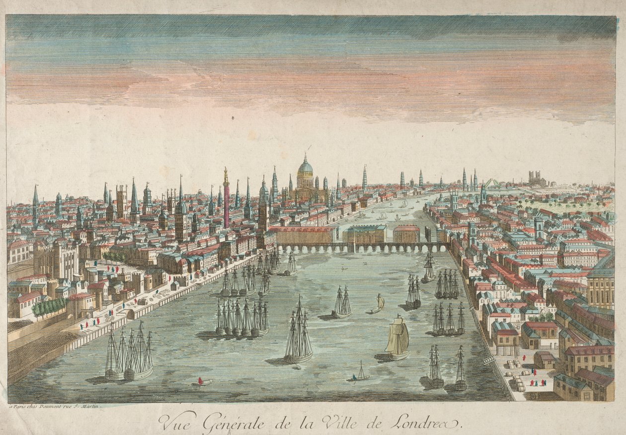 Ogólny widok Londynu autorstwa Unknown artist