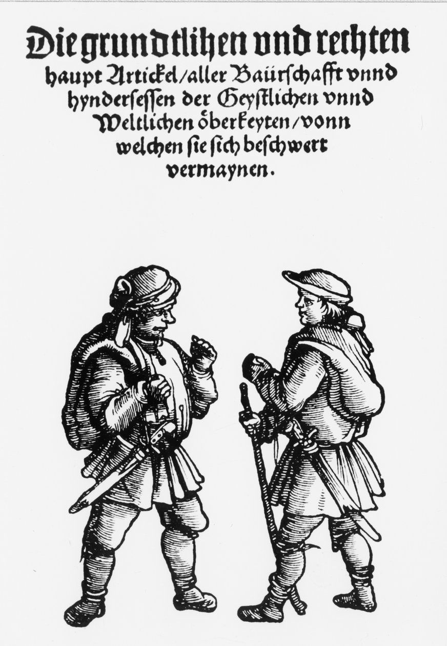 Niemieckie chłopskie uzbrojenie podczas buntu w XVI wieku. autorstwa Unknown artist