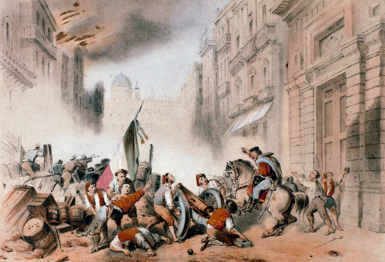 Giuseppe Garibaldi wjeżdżający do Palermo, 26 maja 1860 (Grawerowanie autorstwa Unknown artist