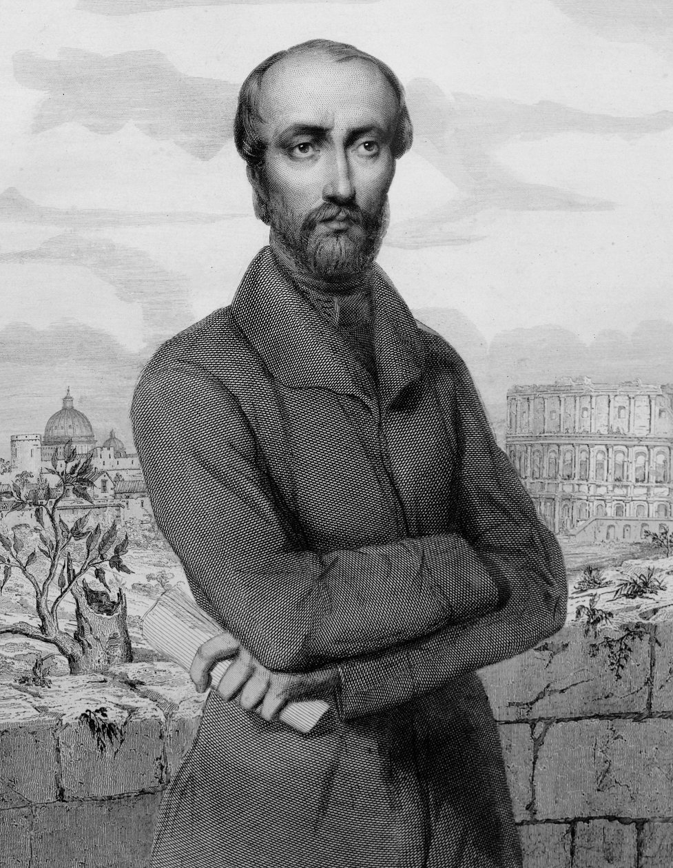 Giuseppe Mazzini, włoski patriota i polityk - 1864 - Portret włoskiego polityka republikańskiego Giuseppe Mazziniego (1805-1872) autorstwa Unknown artist