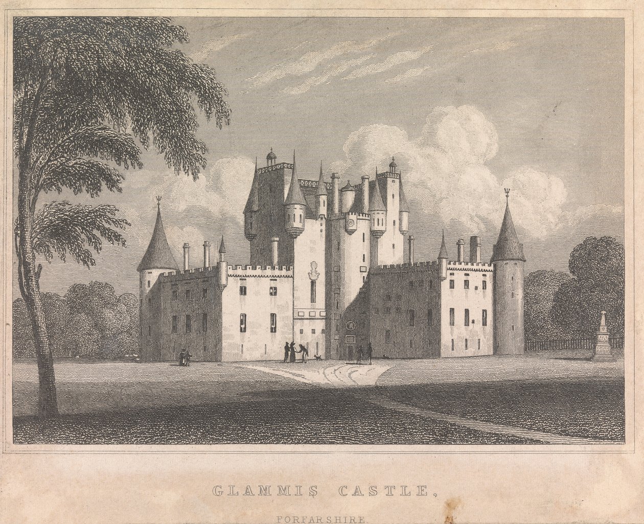 Zamek Glamis, Forfarshire; strona 9 (tom drugi) autorstwa Unknown artist