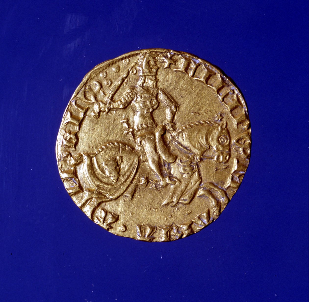 Złota moneta z podobizną Filippa Marii Viscontiego (1392-1447). autorstwa Unknown artist