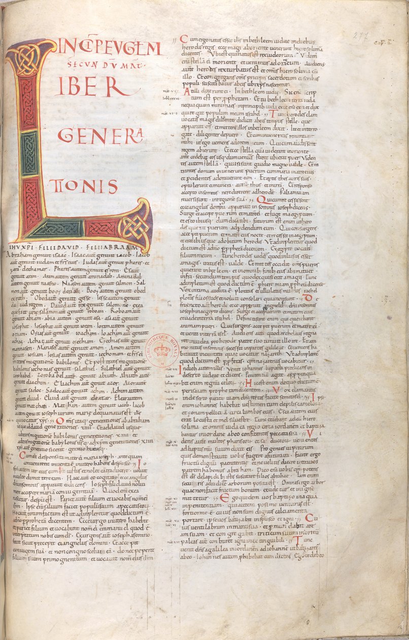 Ewangelia Mateusza: Liber Generationis (Genealogia Jezusa) autorstwa Unknown artist
