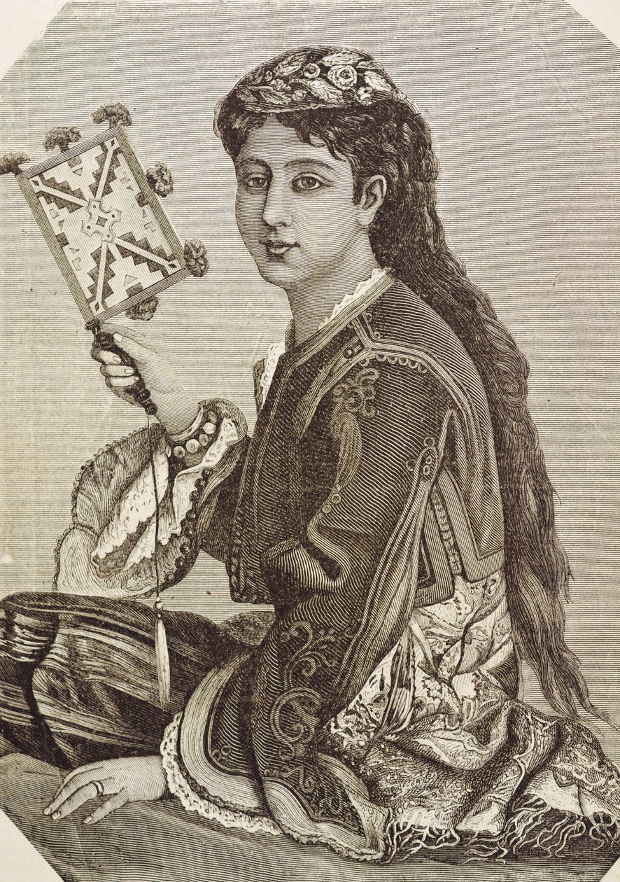 Grecja (XIX w.). Społeczeństwo. Młody Grek. 1879. Rycina autorstwa Unknown artist