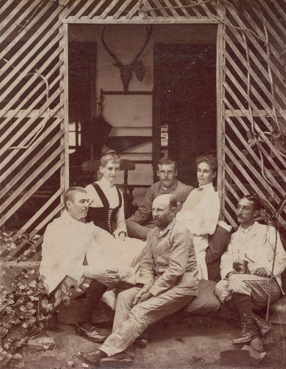 Grupa podjęta w Nortekande Bungalow autorstwa Unknown artist