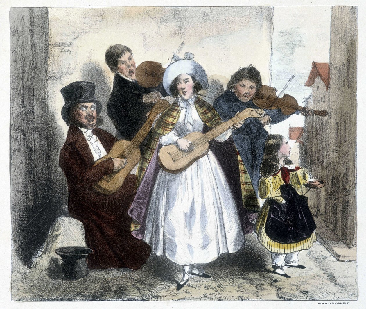 Grupa muzyków ulicznych, koniec XIX wieku autorstwa Unknown artist