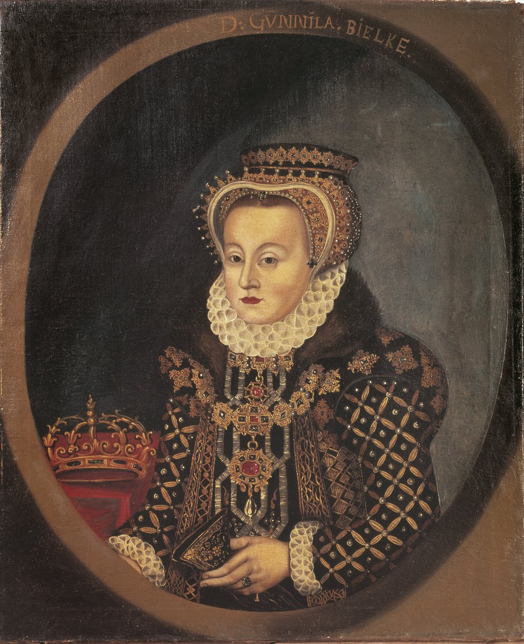 Gunilla Bielke, reine consort de Suede Finlande - Portret Gunilli Bielke (1568-1597), królowej Szwecji, Anonim. olej na płótnie autorstwa Unknown artist