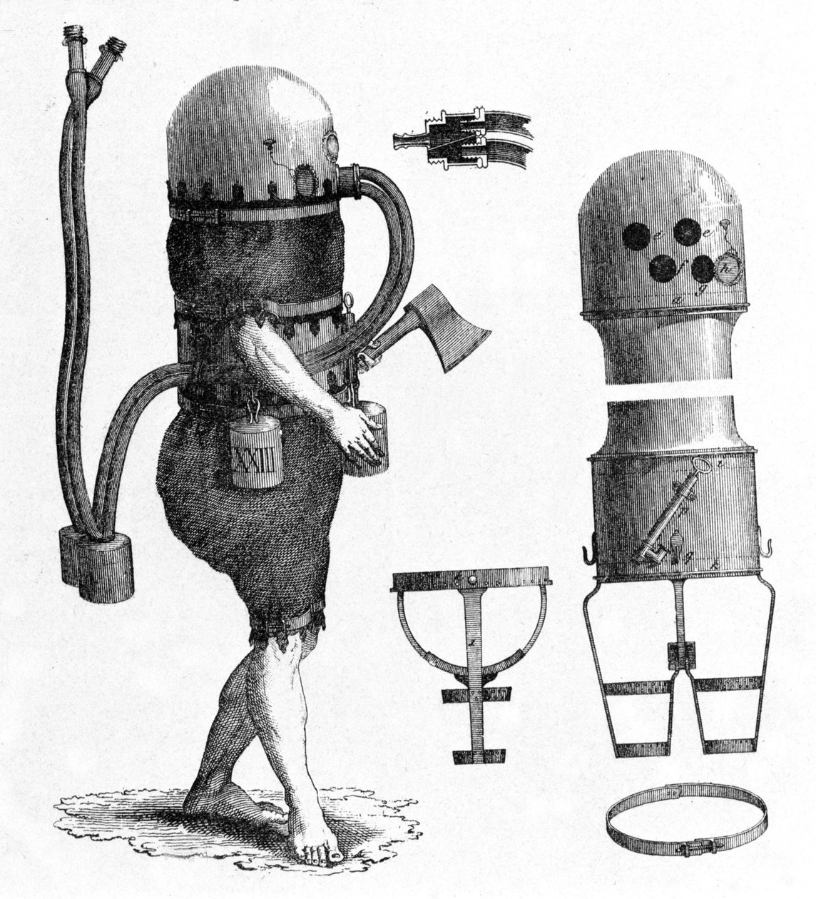 Używał go do nurkowania w wodach Odry w 1797 roku. autorstwa Unknown artist