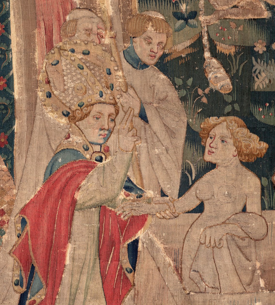 Historia św. Piata i św. Eleutery, scena 12: Zmartwychwstanie córki trybuna Szczegół. autorstwa Unknown artist