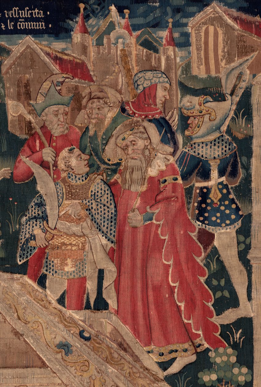 Historia św. Piata i św. Eleutery, scena 12: Zmartwychwstanie córki trybuna Szczegół. autorstwa Unknown artist