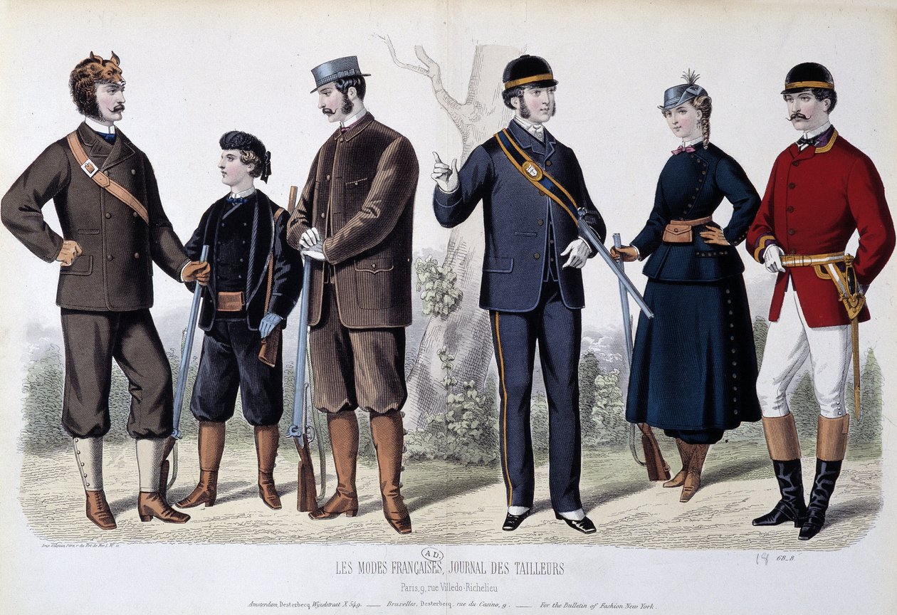 Stroje myśliwskie, „Le Journal des tailors”” autorstwa Unknown artist