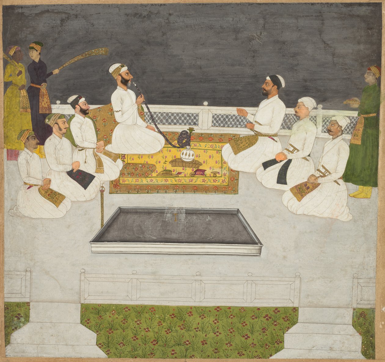 Husain Ali Khan zabawia swoich braci (Bracia Sayyid) autorstwa Unknown artist