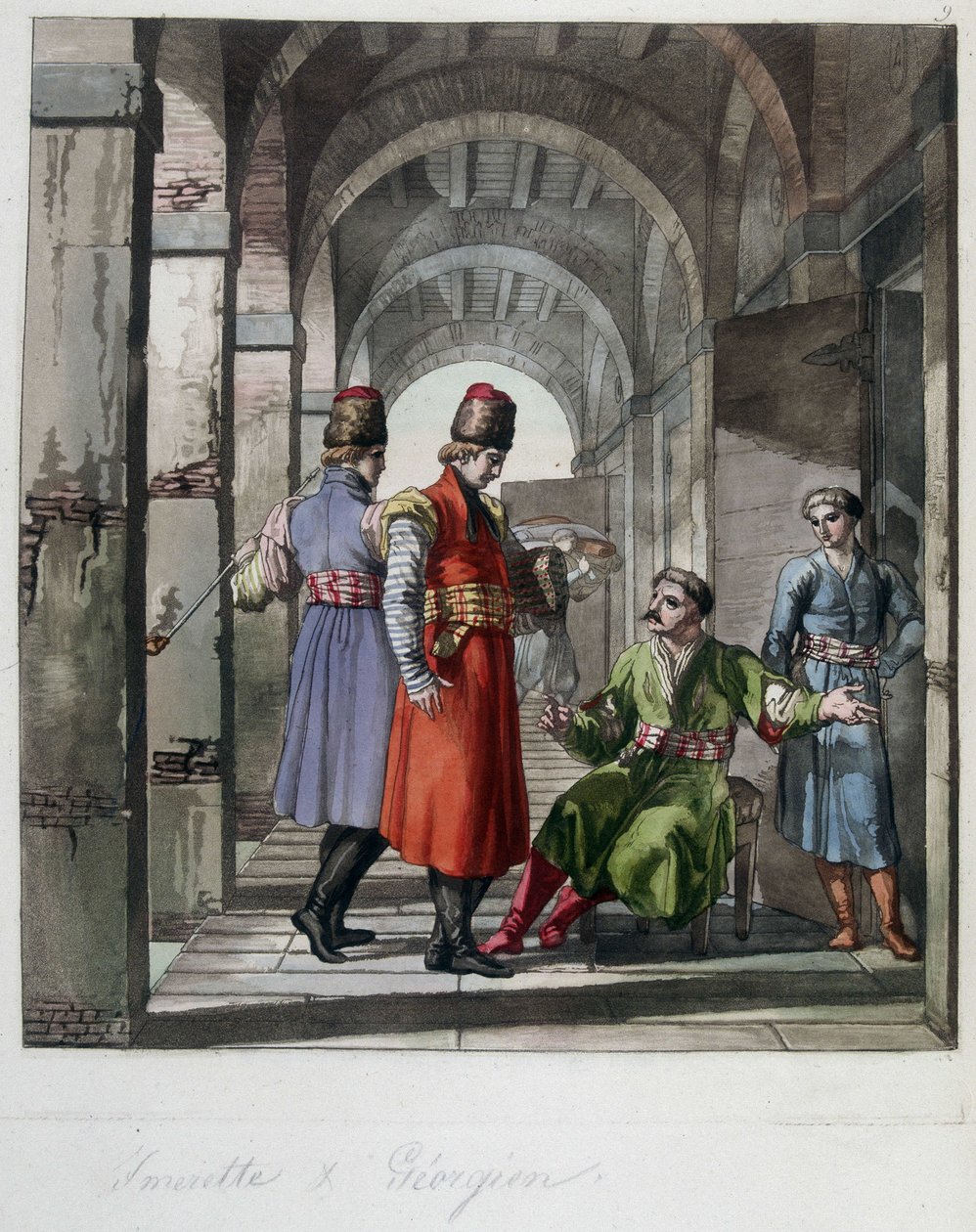 Imerette i gruziński, Kaukaz. W „”Starym i współczesnym stroju”” autorstwa Unknown artist