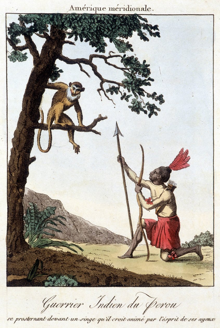 Indyjski wojownik Perou (Inków) - grawer autorstwa Unknown artist