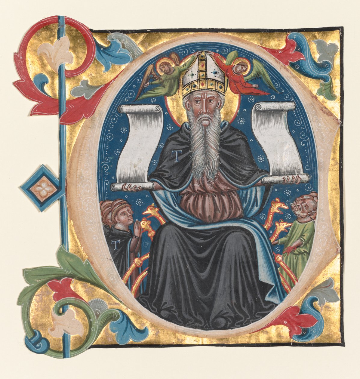 Inicjał C wycięty z księgi chóralnej: Św. Antoni z Antonite Friars autorstwa Unknown artist