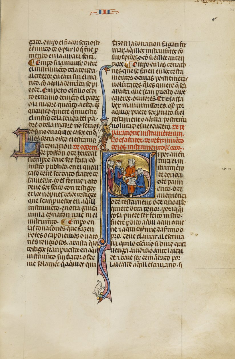 Initial S: Dwóch mężczyzn spierających się przed sędzią autorstwa Unknown artist