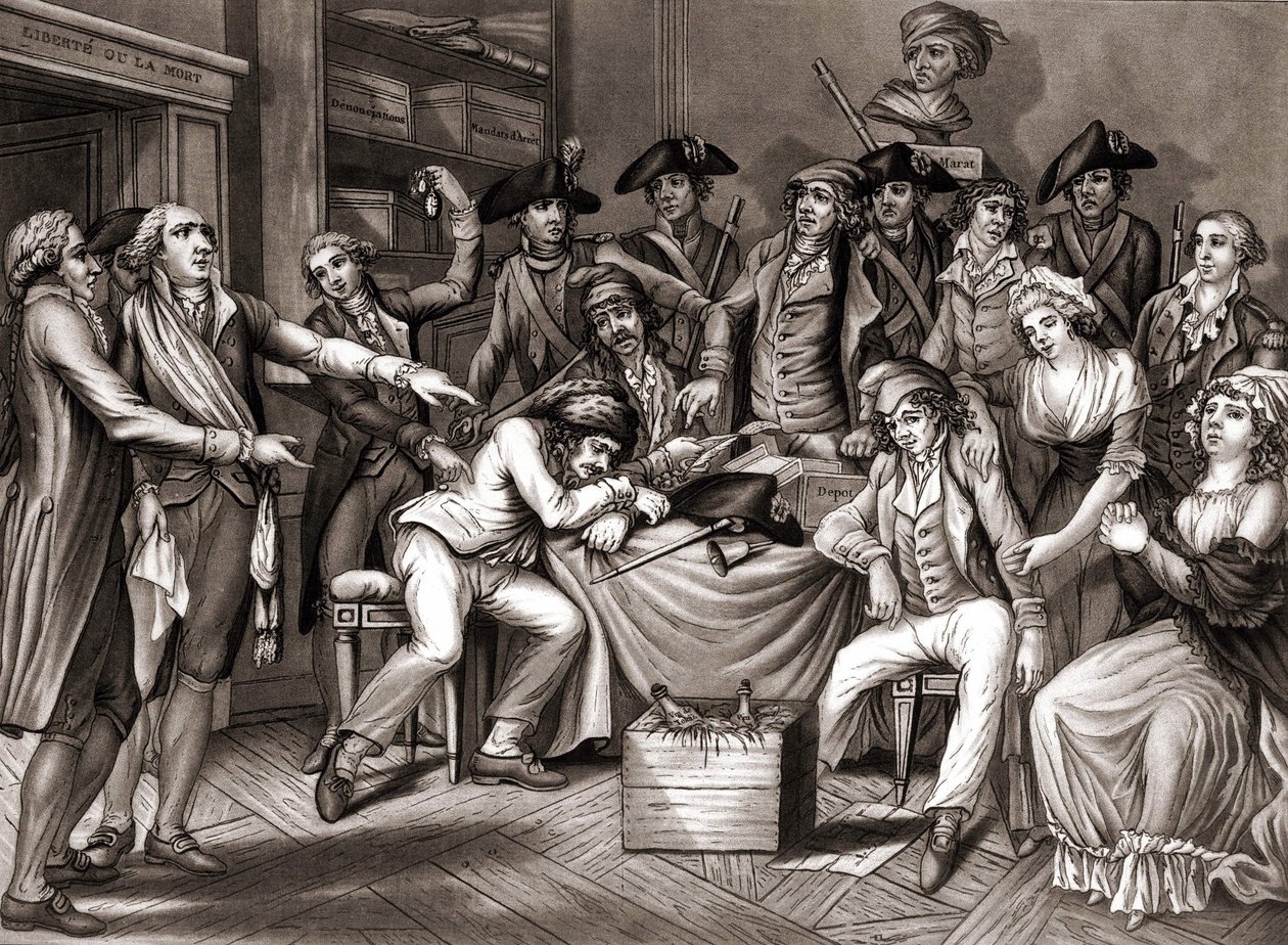 Wnętrze Komitetu Rewolucyjnego. w. 1794. autorstwa Unknown artist