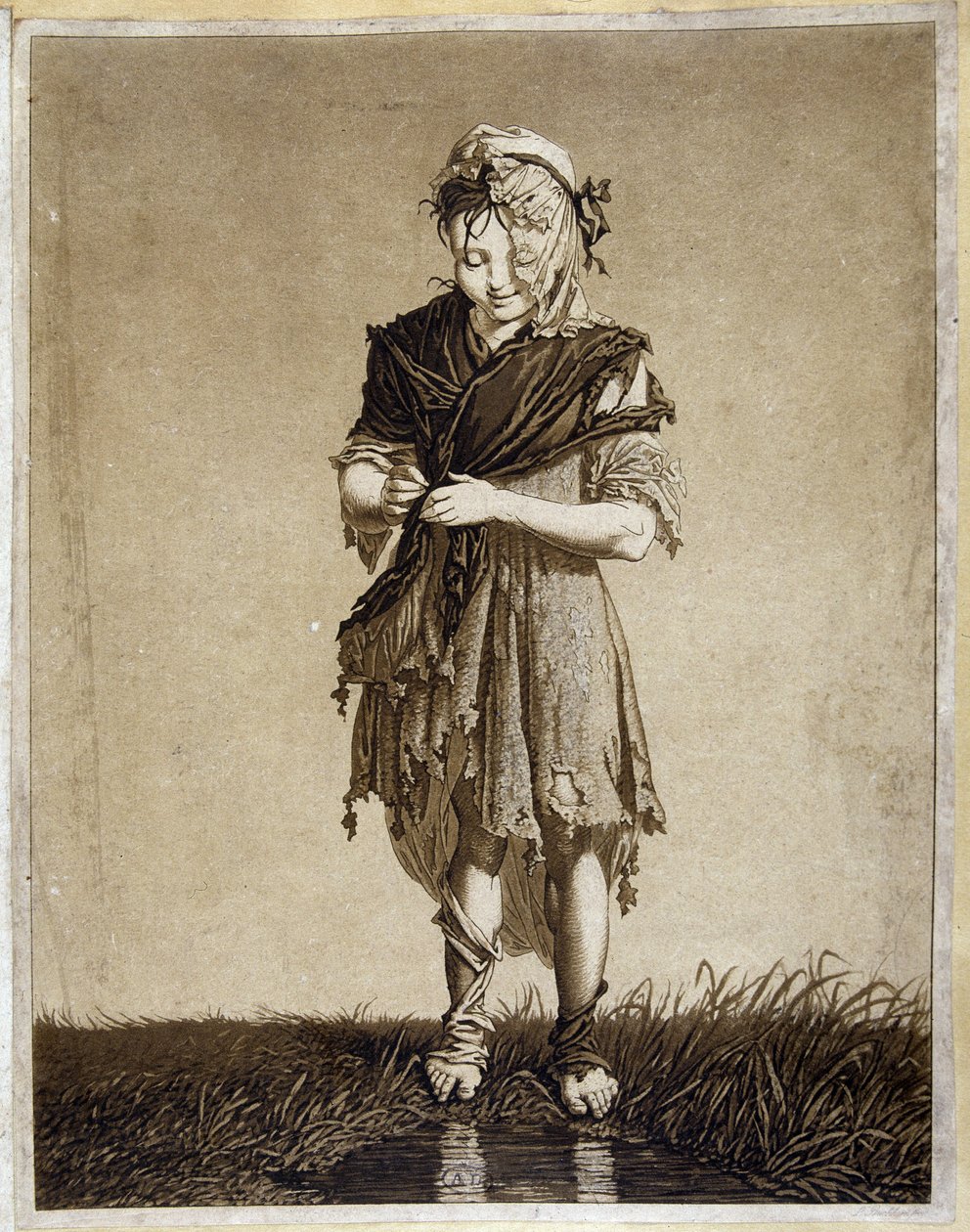 Irlandzka dziewczyna - grawer autorstwa Unknown artist