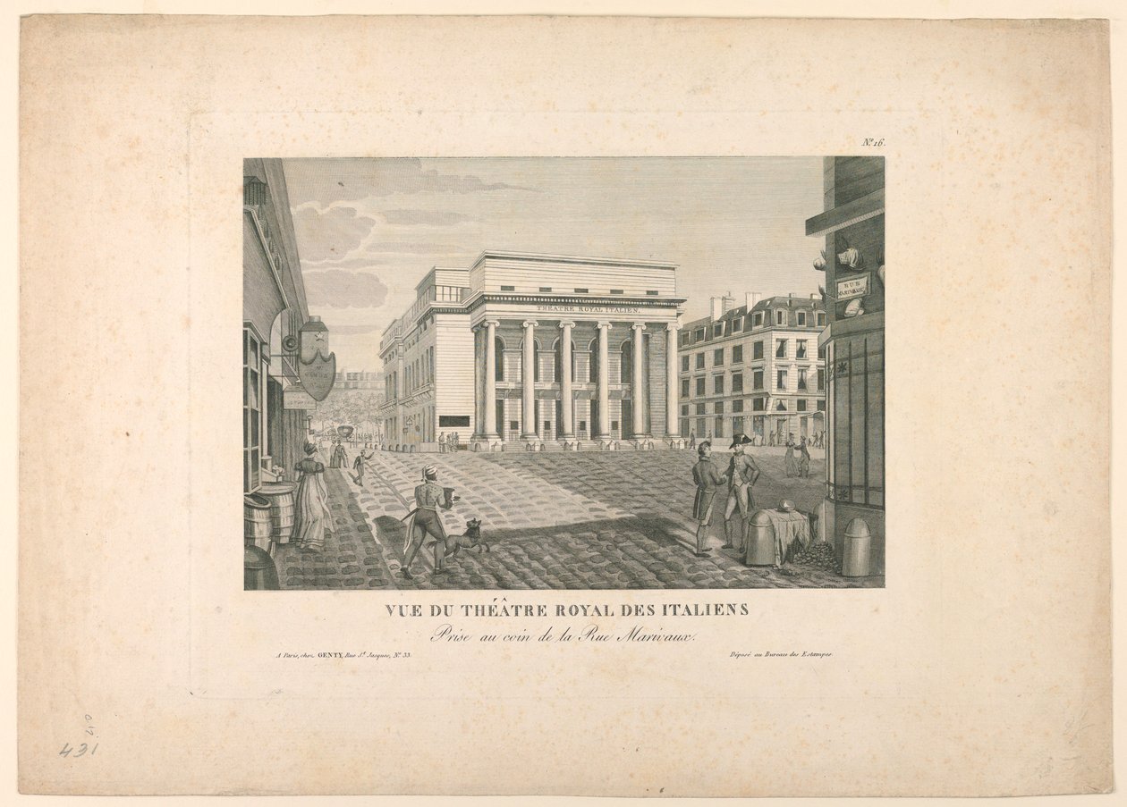 Teatr Włoski, Paryż autorstwa Unknown artist