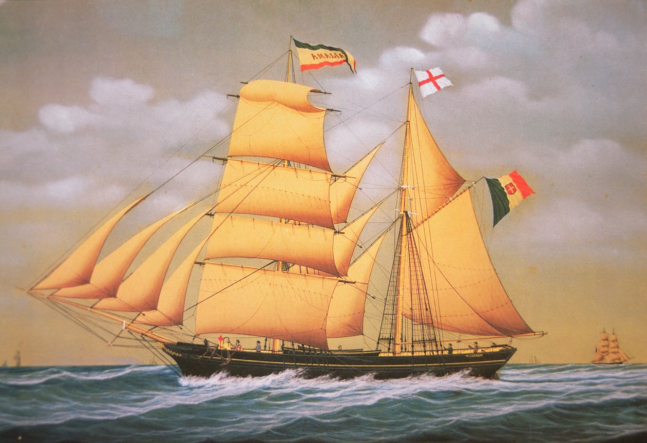 Włoski szkuner bryg 