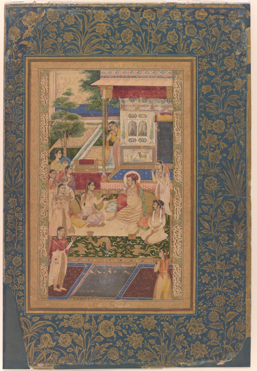 Jahangir i książę Khurram w zabawie Nur Jahan autorstwa Unknown artist