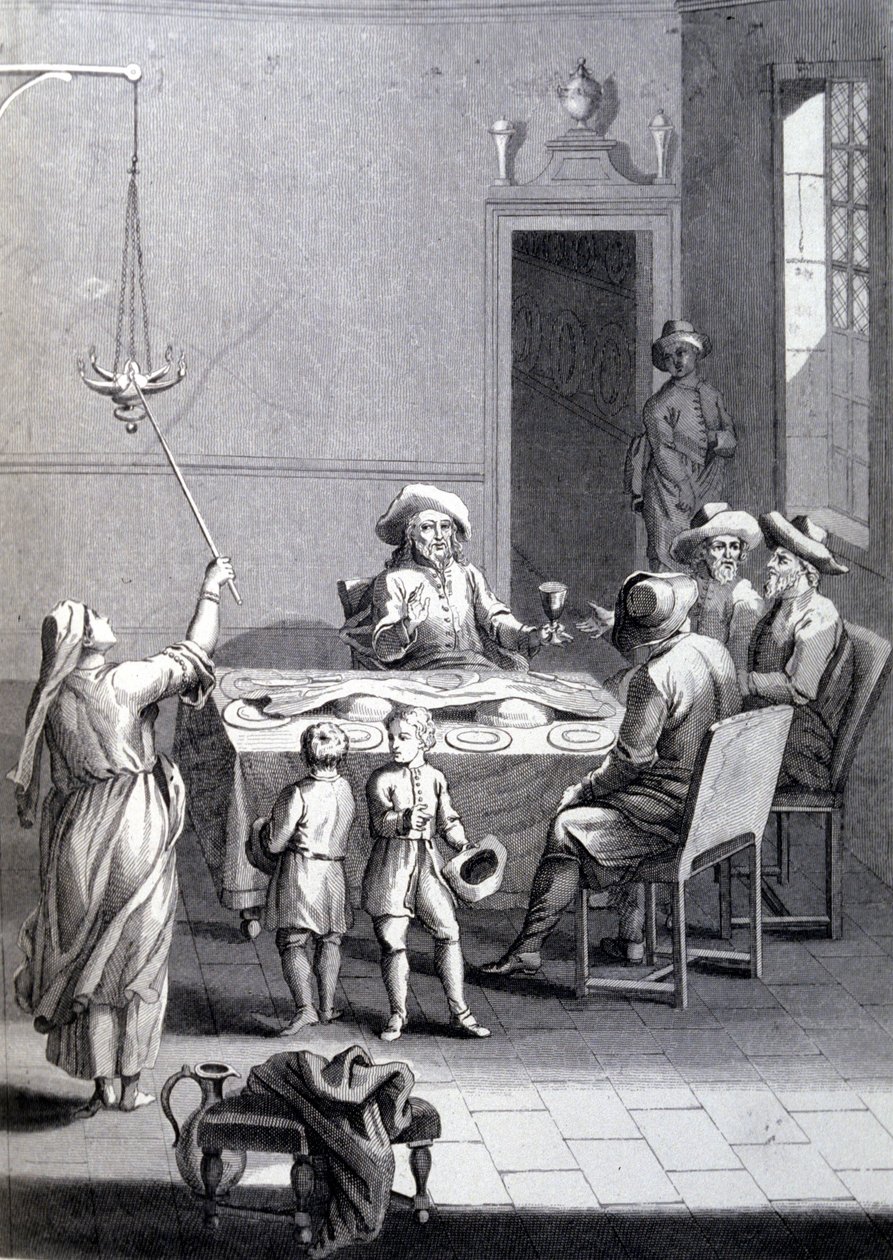 Szabat żydowski (szabat, szabat lub szabat lub szabat). autorstwa Unknown artist