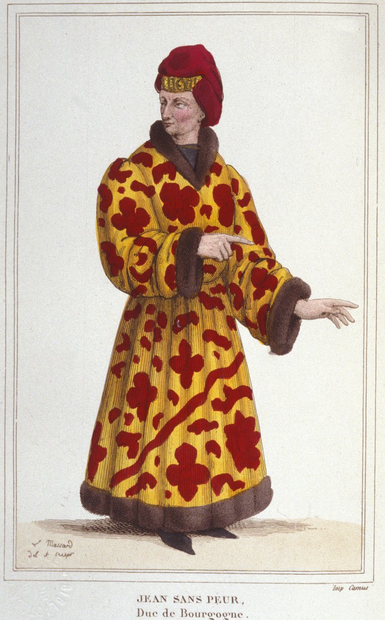 Jan bez strachu (1371-1419), książę Burgundii. Grawerowanie z 1830 r autorstwa Unknown artist