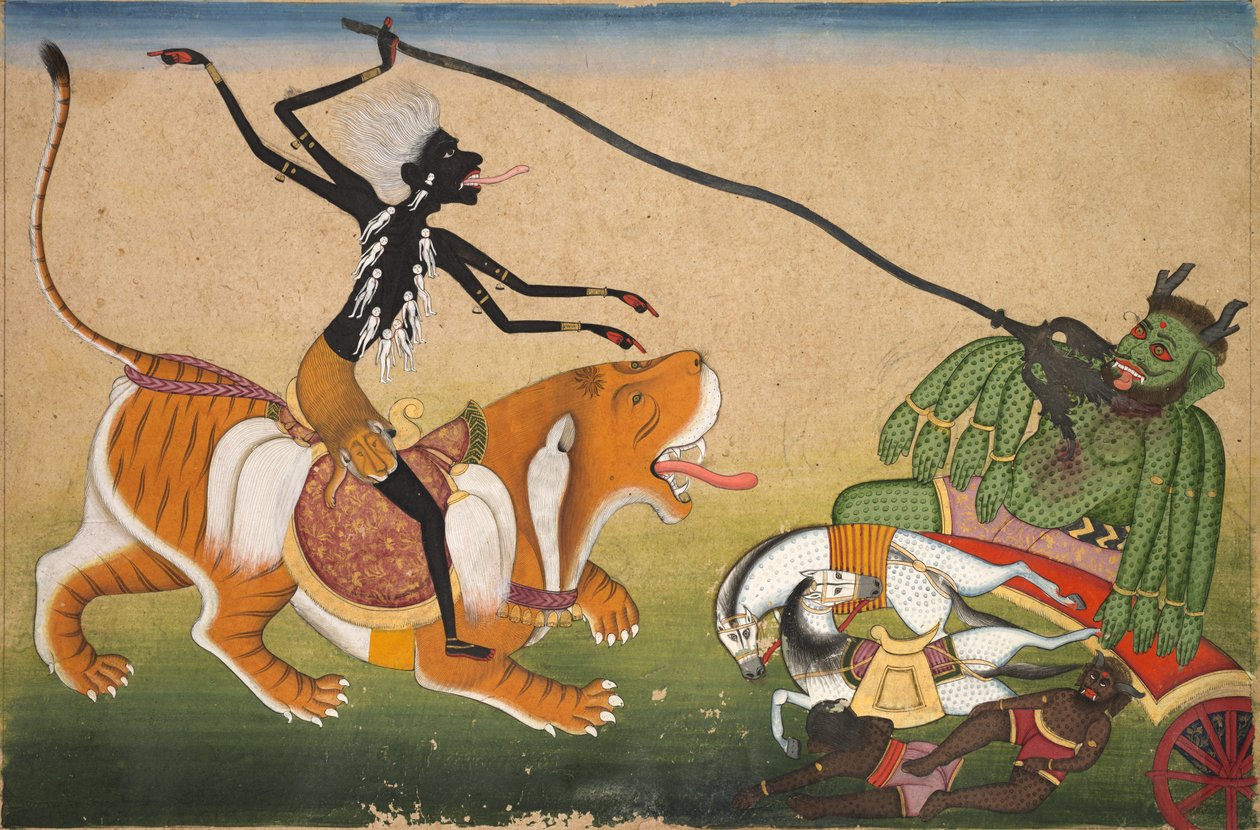 Kali Attasiking Nisumbha autorstwa Unknown artist