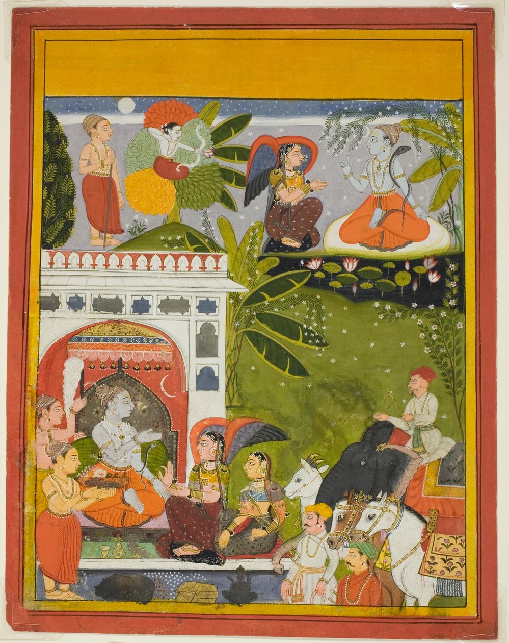 Kama strzela miłosną strzałą do Śiwy, z kopii Pieśni Gauri (Gita-Gauri) autorstwa Unknown artist
