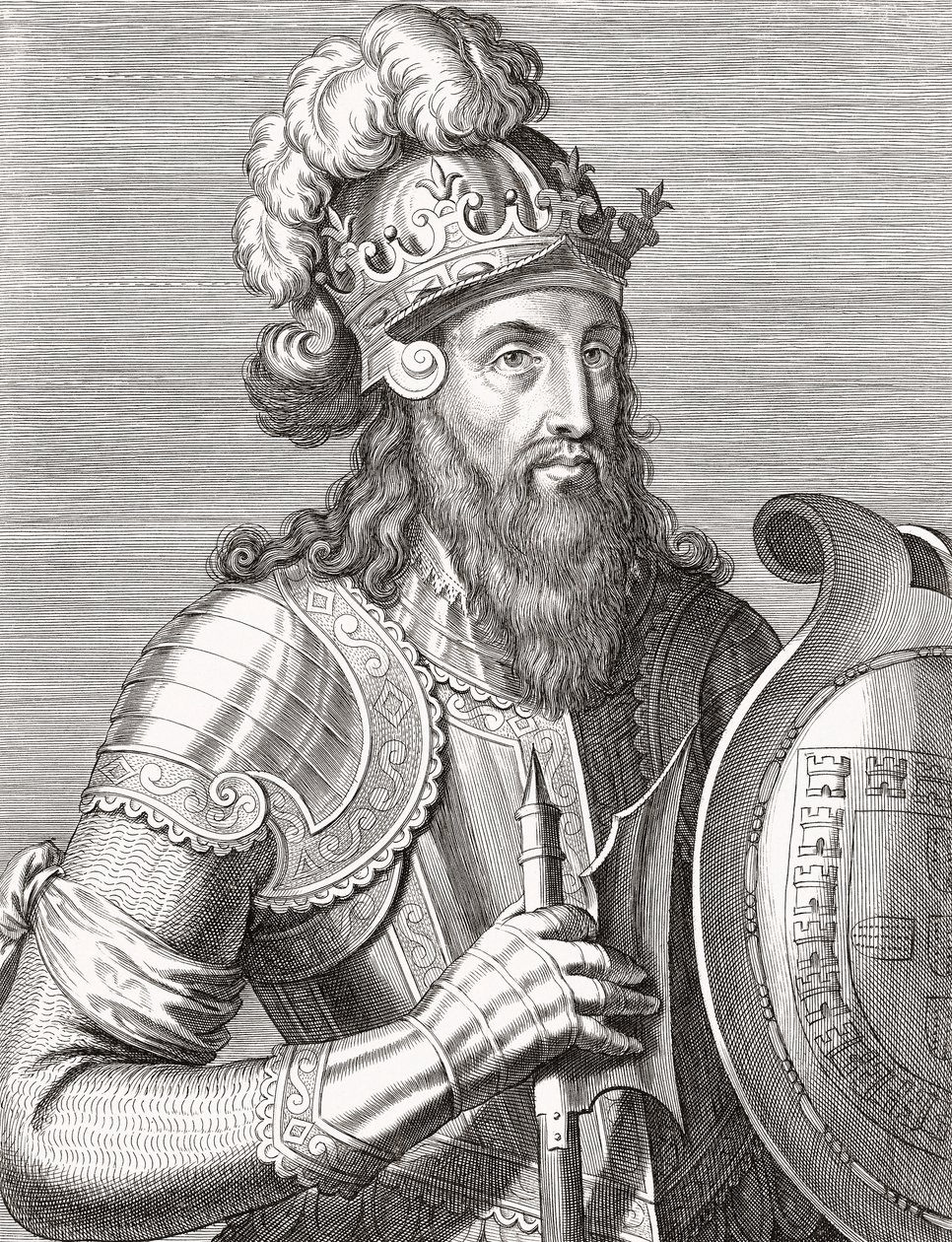 Król Portugalii Afonso III. Portret. autorstwa Unknown artist