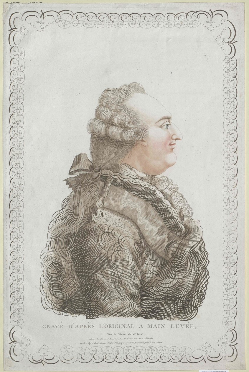 Król Francji Ludwik XVI (w druku) autorstwa Unknown artist