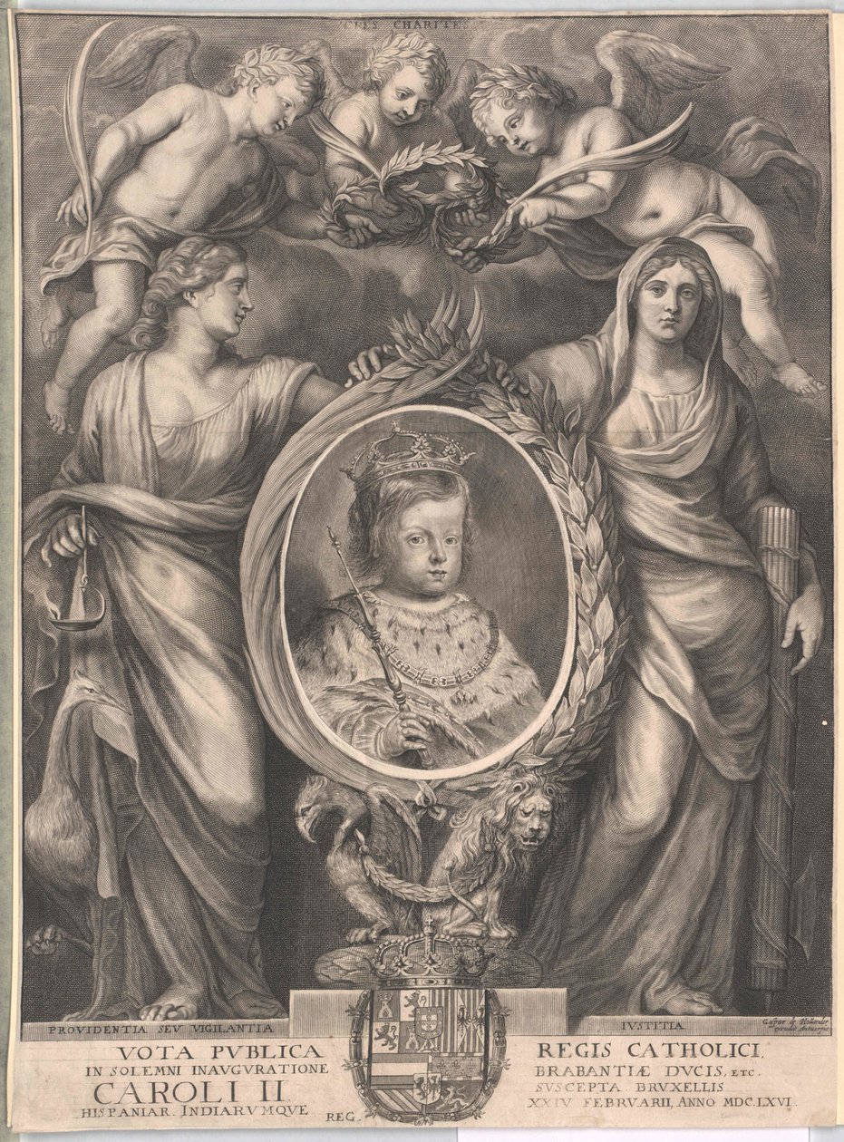 Król Hiszpanii Karol II (druk) autorstwa Unknown artist
