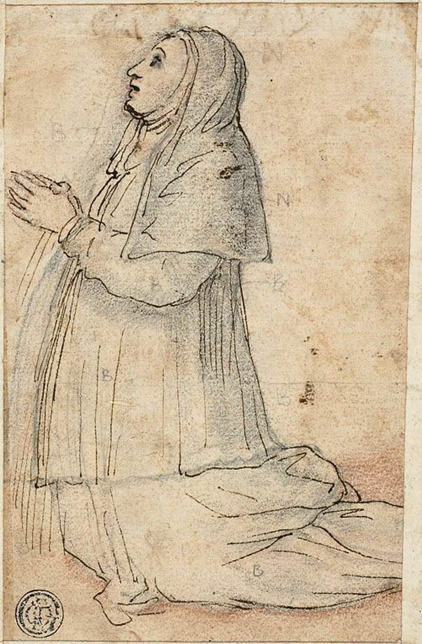 Klęcząca zakonnica autorstwa Unknown artist
