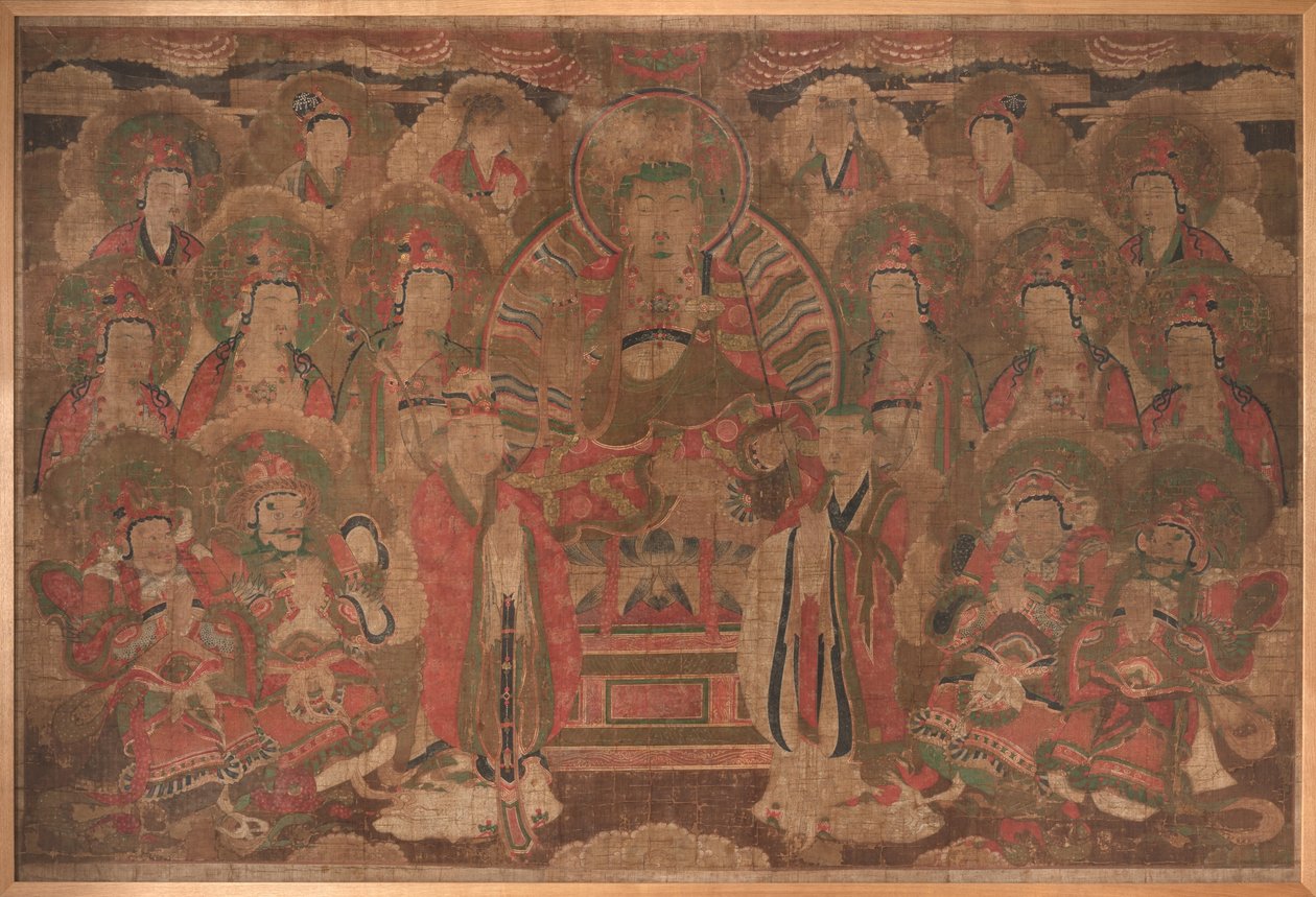Bodhisattwa Ksitigarbha ze zgromadzeniem autorstwa Unknown artist
