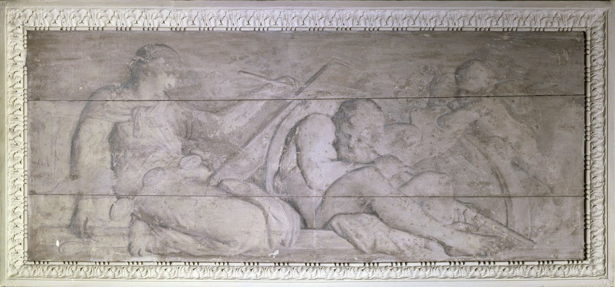 Historia pisana na ramieniu czasu, między 1775 a 1785 (olej na drewnie) autorstwa Unknown artist