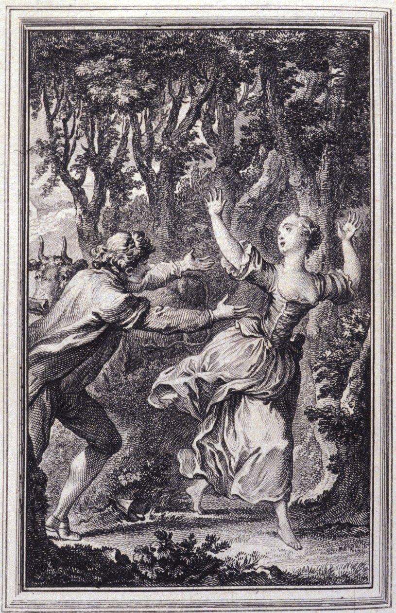 La Clochette- w „”Opowieściach i opowiadaniach wierszem”” Jean La Fontaine. 1762. autorstwa Unknown artist
