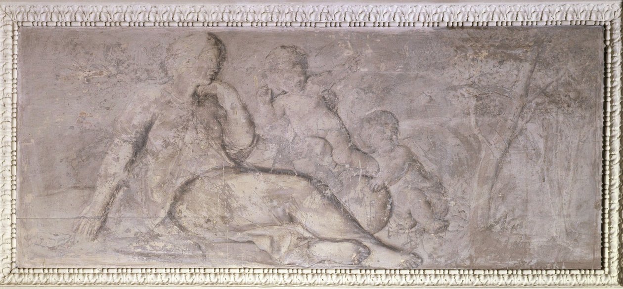 La Géographie, amours et sphère terrestre, między 1775 a 1785 (olej na drewnie) autorstwa Unknown artist