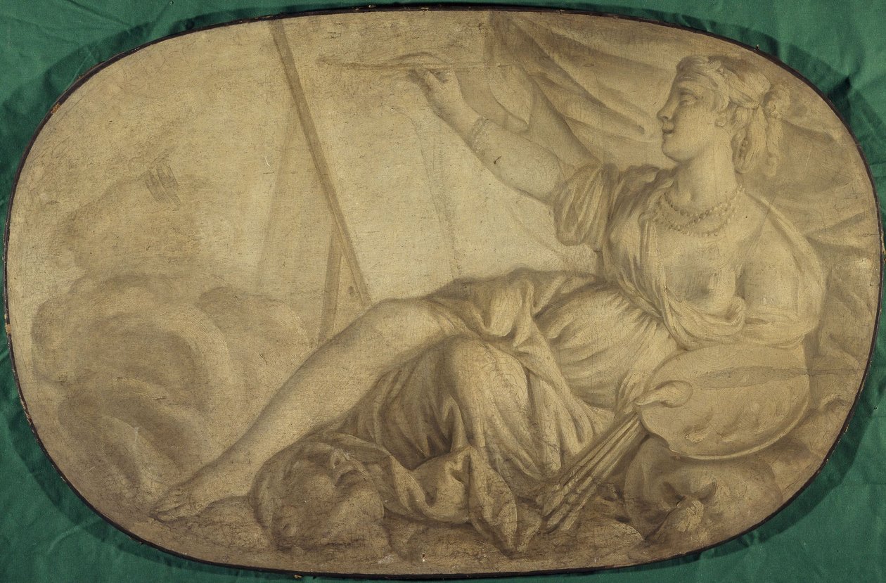 La Peinture (alegoria, obraz dekoracyjny dla hotelu La Rivière w Canillac) autorstwa Unknown artist