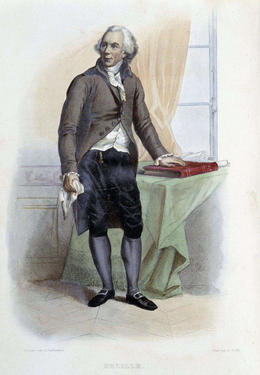 Ojciec Jacques Delille - we „Francuskim Plutarchu”, red. Mennechet, Paryż autorstwa Unknown artist
