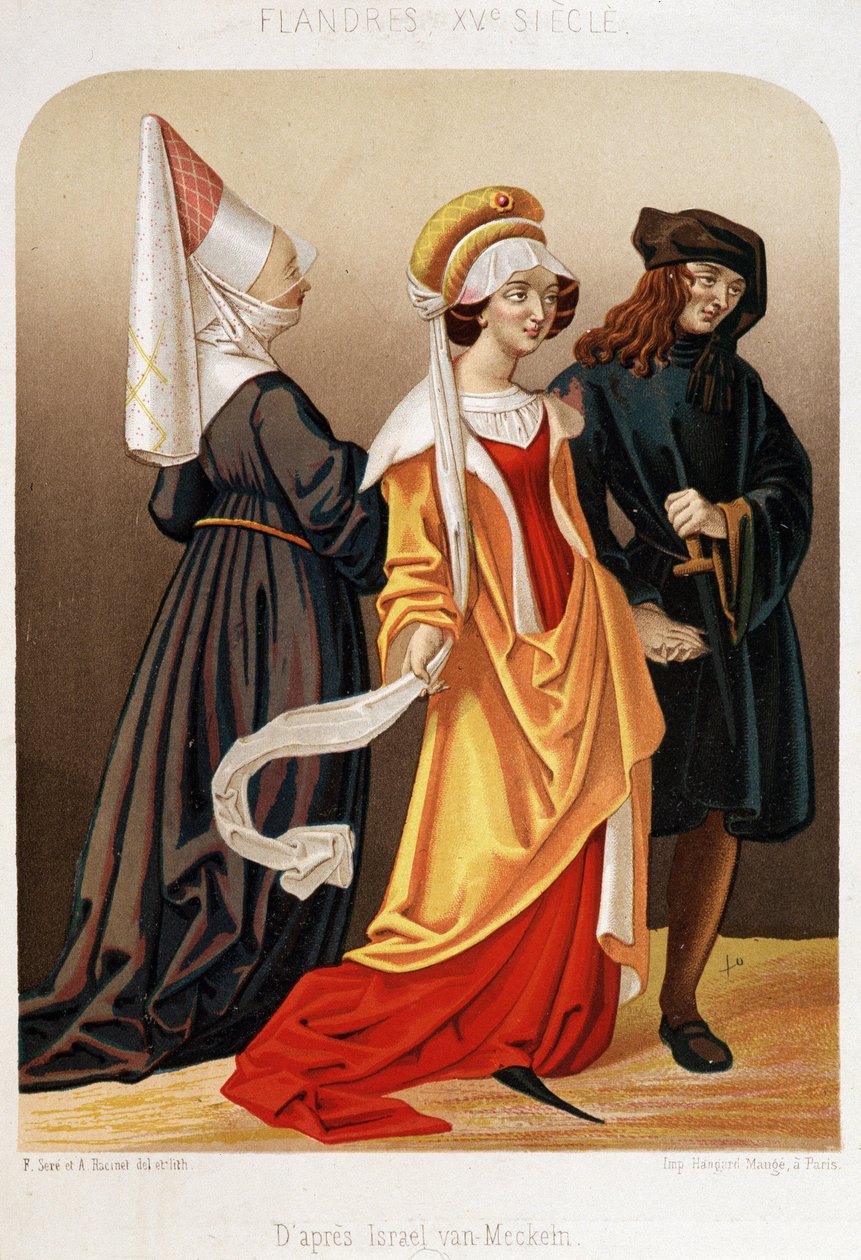 Panie i dama Flandrii autorstwa Unknown artist