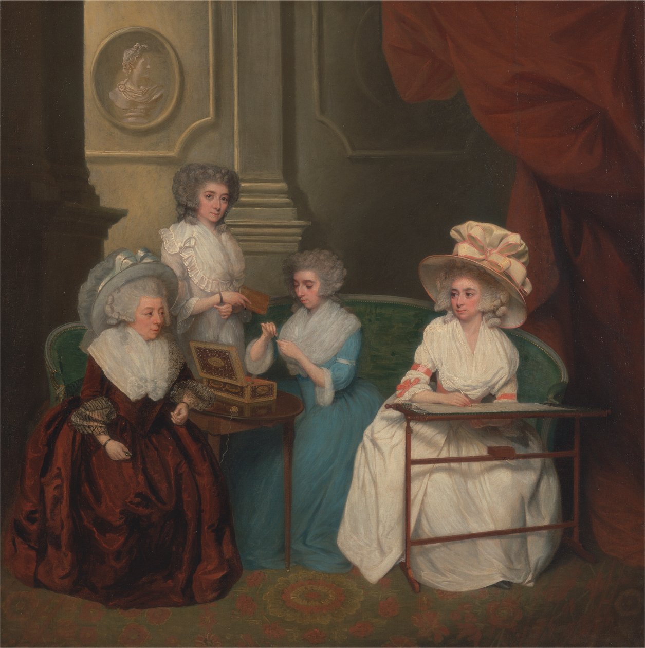 Lady Jane Mathew i jej córki autorstwa Unknown artist