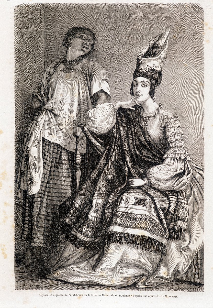 Dama i Murzynka św. Ludwika w toalecie - w „”Le Tour du Monde”” autorstwa Unknown artist
